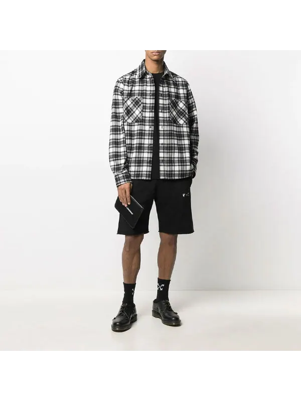 Рубашка ss21 plaid long sleeves shirt black Off-White — изображение 2 из 4, черный