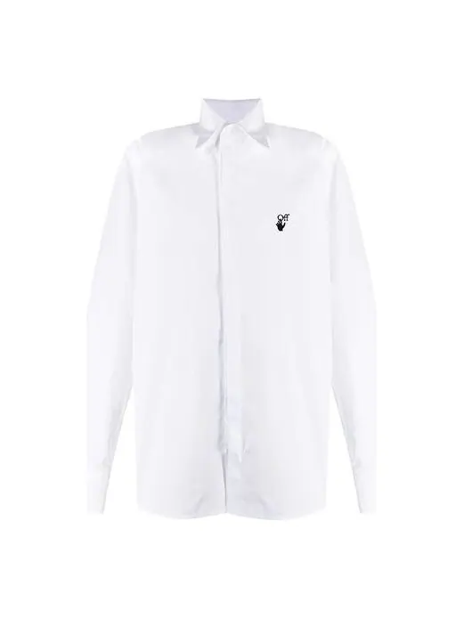 Рубашка hands off classic shirt 'white/black' Off-White — изображение 1 из 4, белый