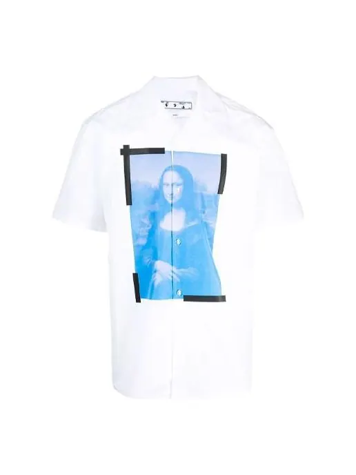 Рубашка ss21 printing logo short sleeve shirt white Off-White — изображение 1 из 4, белый