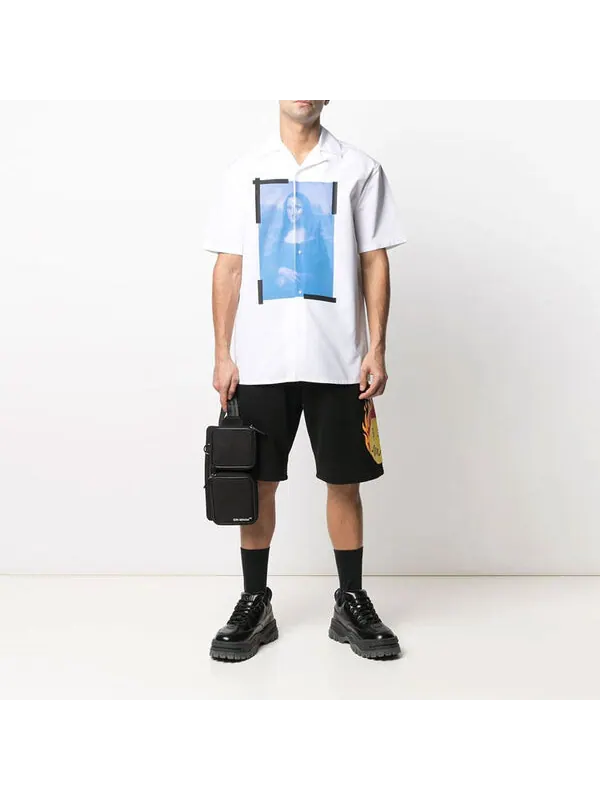 Рубашка ss21 printing logo short sleeve shirt white Off-White — изображение 2 из 4, белый