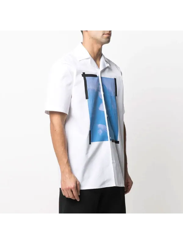 Рубашка ss21 printing logo short sleeve shirt white Off-White — изображение 4 из 4, белый