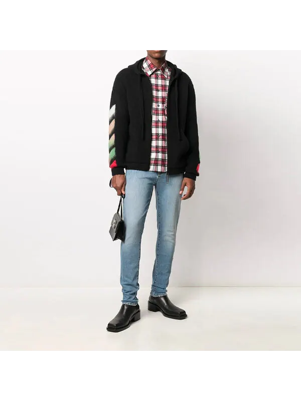 Рубашка men's ss21 plaid back arrow red shirt Off-White — изображение 3 из 4, красный