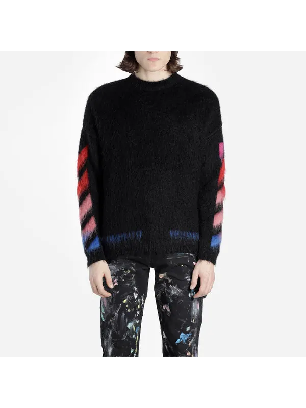 Свитер men's back arrow loose fit black Off-White — изображение 3 из 4, черный