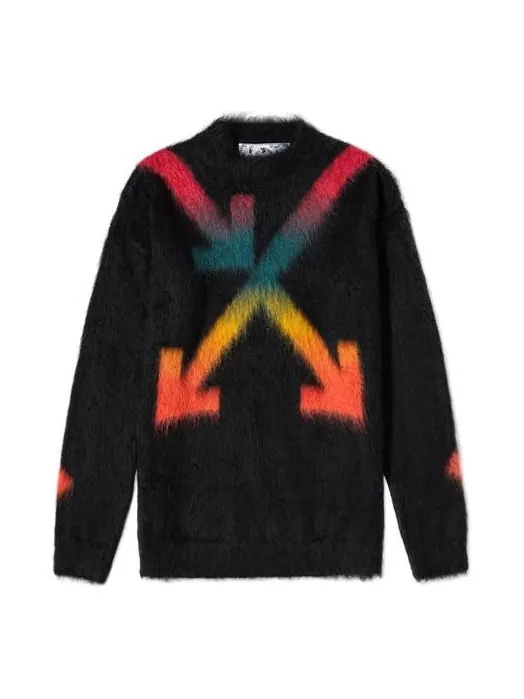 Толстовка Off-White Rainbow Gradient Arrow Knit Black — изображение 1 из 5, черный