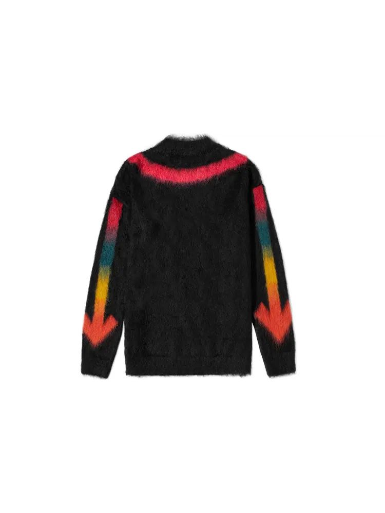 Толстовка Off-White Rainbow Gradient Arrow Knit Black — изображение 2 из 5, черный