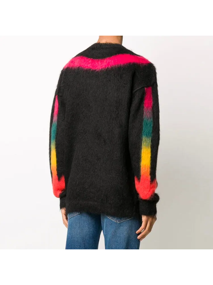 Толстовка Off-White Rainbow Gradient Arrow Knit Black — изображение 4 из 5, черный