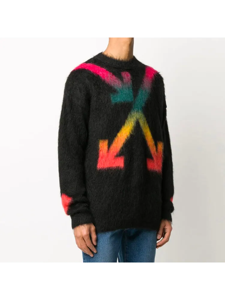 Толстовка Off-White Rainbow Gradient Arrow Knit Black — изображение 5 из 5, черный