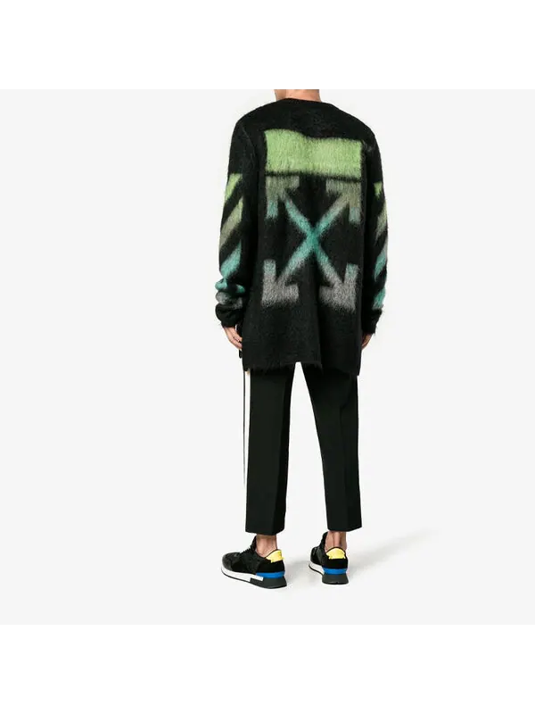 Свитер gradient alphabet printing loose fit blue green Off-White — изображение 4 из 4, синий, зеленый