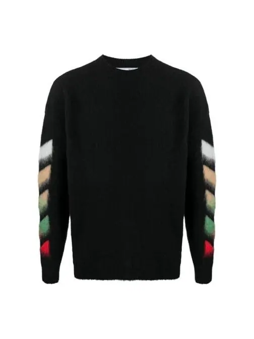 Свитер ss21 classic round neck loose black Off-White — изображение 1 из 4, черный