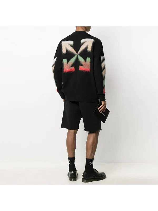 Свитер ss21 classic round neck loose black Off-White — изображение 3 из 4, черный