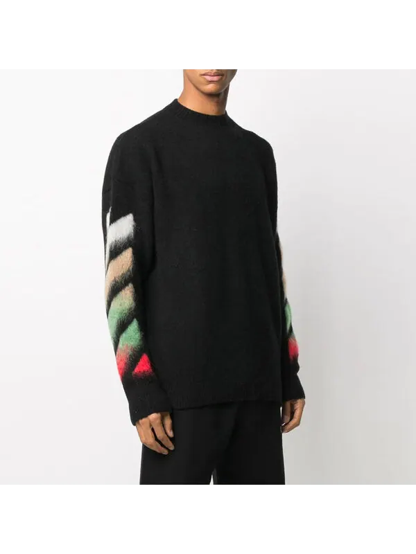 Свитер ss21 classic round neck loose black Off-White — изображение 4 из 4, черный
