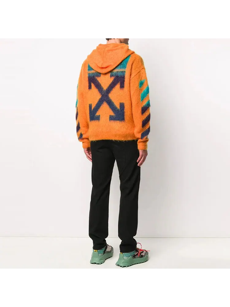 Толстовка Men's Off-White 3d Logo Hooded Knit Orange — изображение 2 из 3, оранжевый