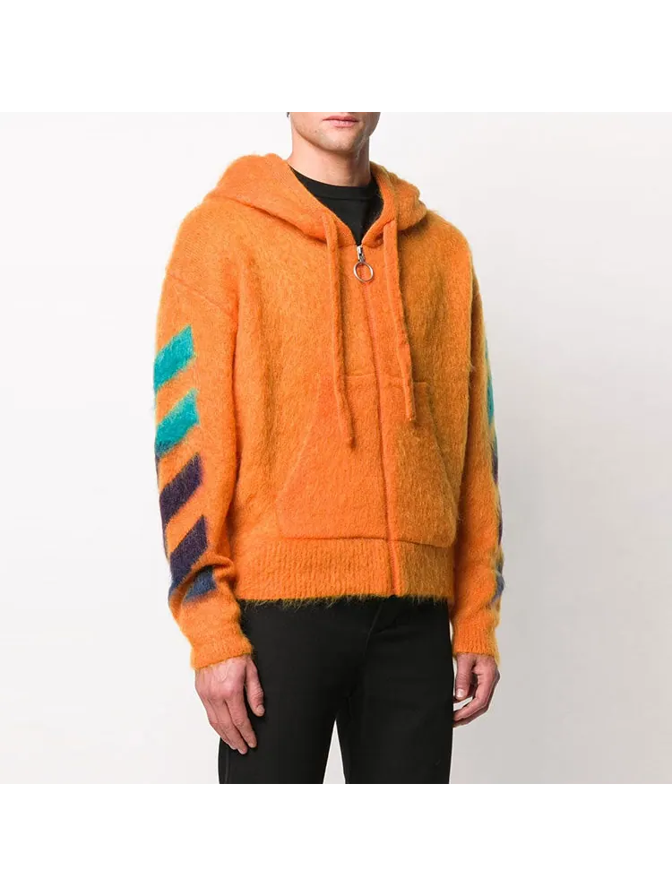 Толстовка Men's Off-White 3d Logo Hooded Knit Orange — изображение 3 из 3, оранжевый
