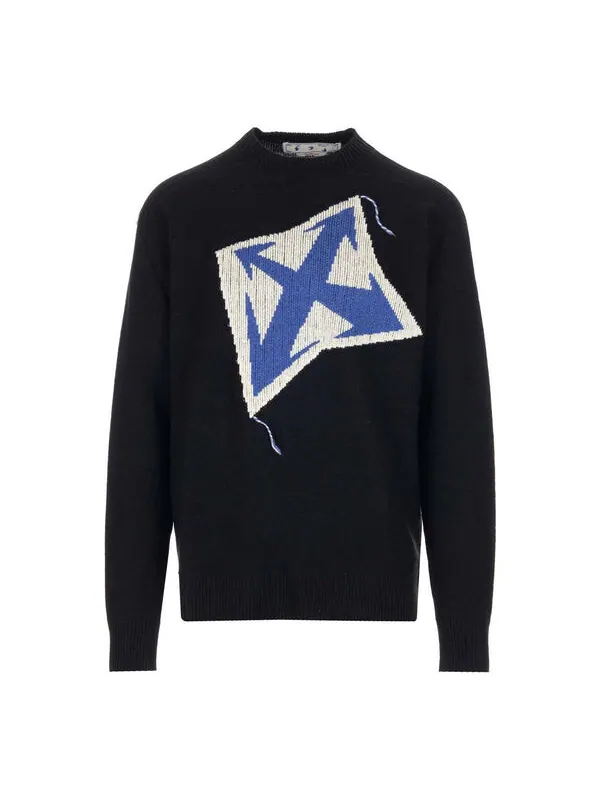 Свитер arrows intarsia wool jumper Off-White — изображение 1 из 4, черный