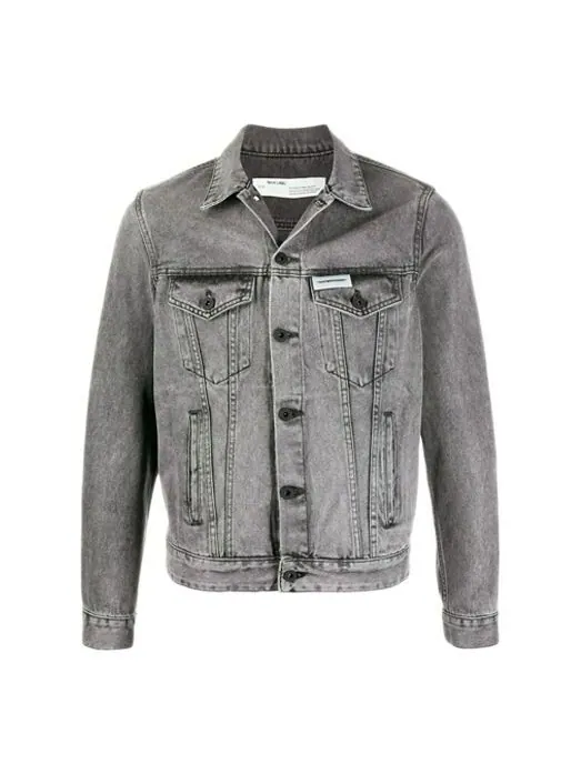Куртка men's arrow denim jacket gray Off-White — изображение 1 из 4, серый