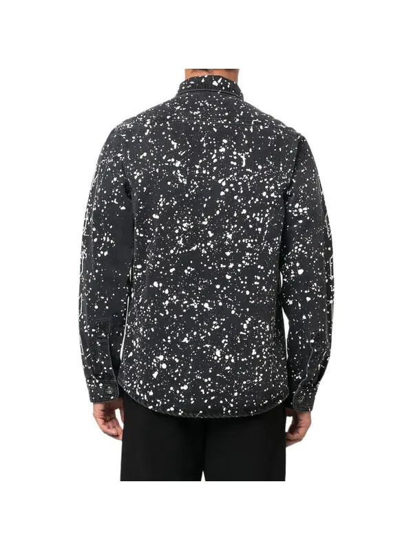 Рубашка men's fw22 twill printing single breasted long sleeves ordinary version black shirt Off-White — изображение 3 из 4