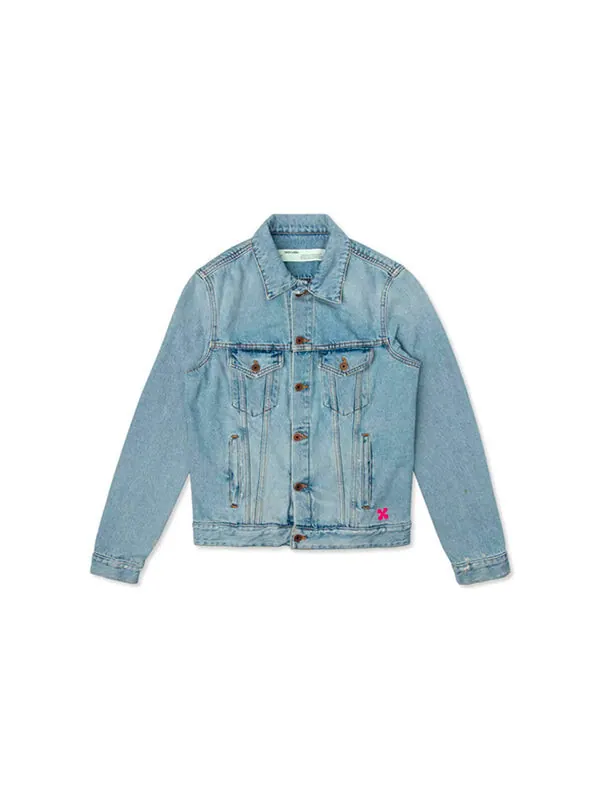 Куртка spray paint graffiti jacket men blue Off-White — изображение 2 из 4, синий