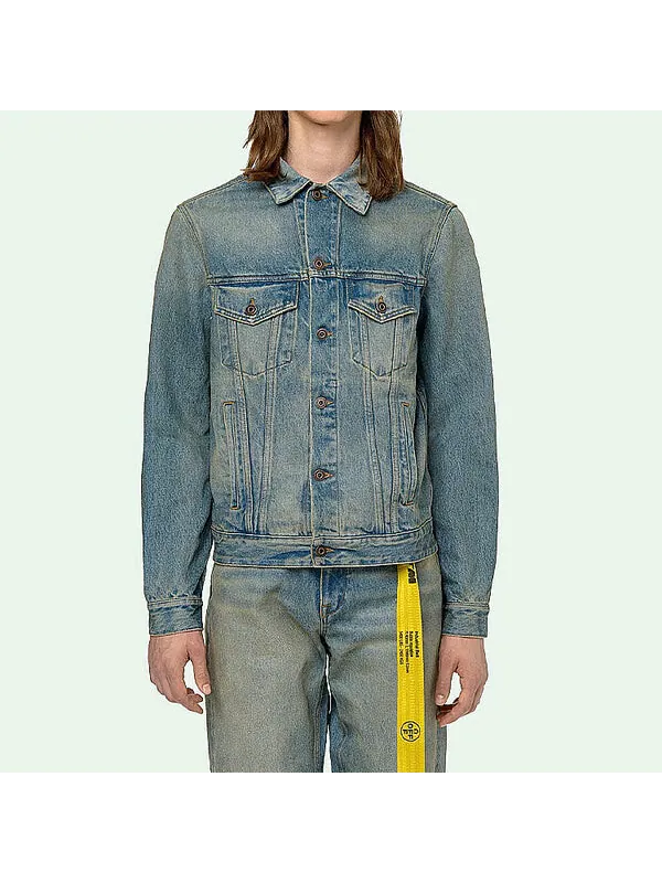 Куртка arrow denim jacket denim blue Off-White — изображение 3 из 4, синий