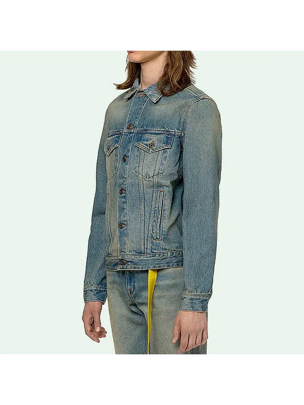 Куртка arrow denim jacket denim blue Off-White — изображение 4 из 4, синий