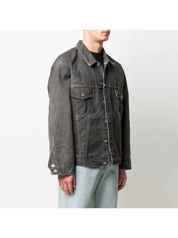 Куртка men's ss21 denim jacket ordinary version gray Off-White — изображение 2 из 4, серый