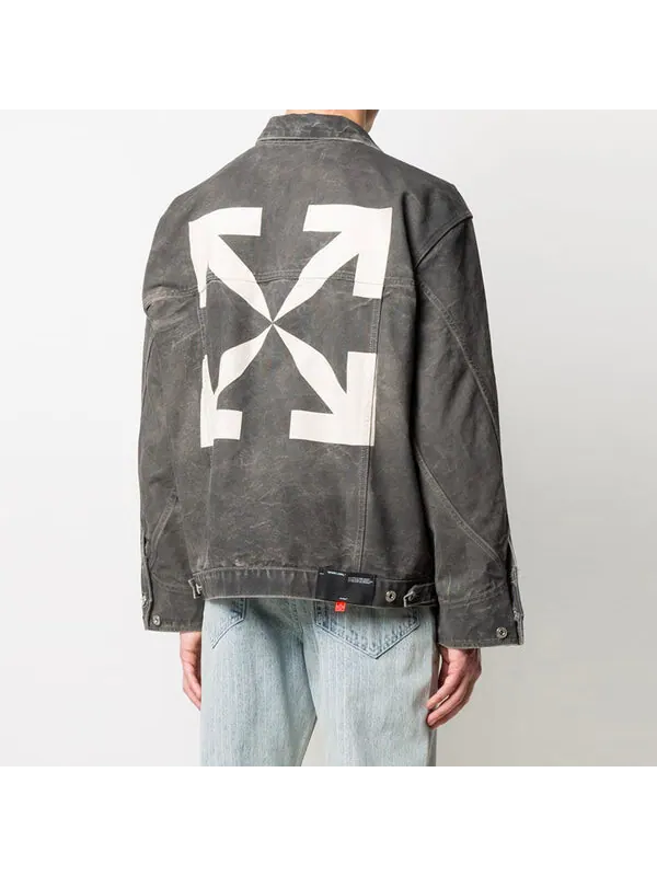 Куртка men's ss21 denim jacket ordinary version gray Off-White — изображение 3 из 4, серый
