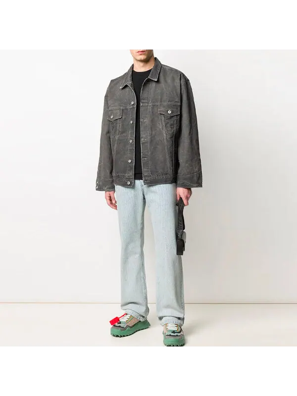 Куртка men's ss21 denim jacket ordinary version gray Off-White — изображение 4 из 4, серый