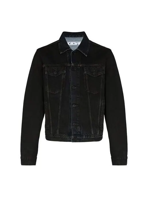 Куртка fw20 arrow printed denim jacket men black Off-White — изображение 1 из 4, черный