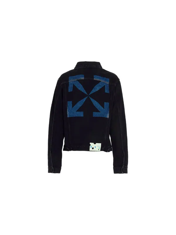 Куртка fw20 arrow printed denim jacket men black Off-White — изображение 2 из 4, черный