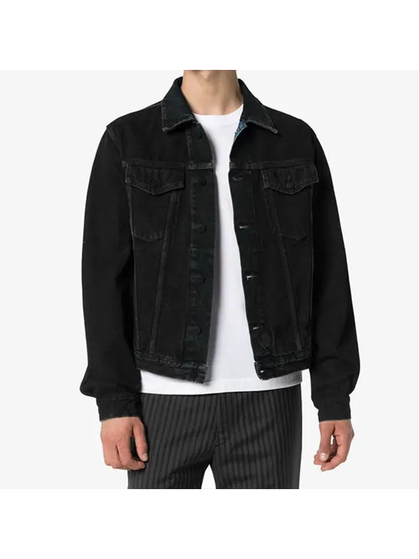 Куртка fw20 arrow printed denim jacket men black Off-White — изображение 3 из 4, черный