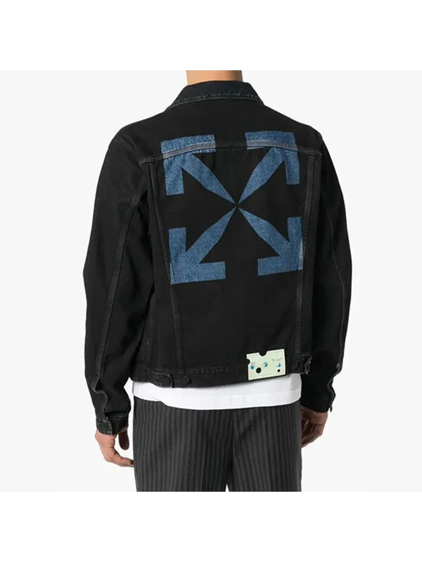 Куртка fw20 arrow printed denim jacket men black Off-White — изображение 4 из 4, черный