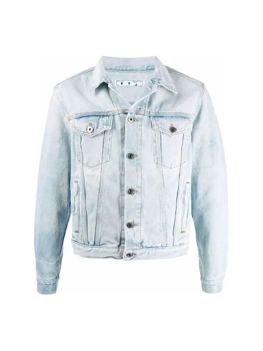 Куртка fw21 arrow printing denim jacket version blue Off-White — изображение 1 из 4, синий