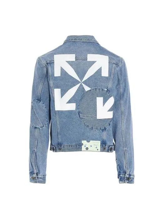Куртка Off-White Arrow Twist Denim Jacket 'Cobalt Blue/White' — изображение 1 из 5, синий