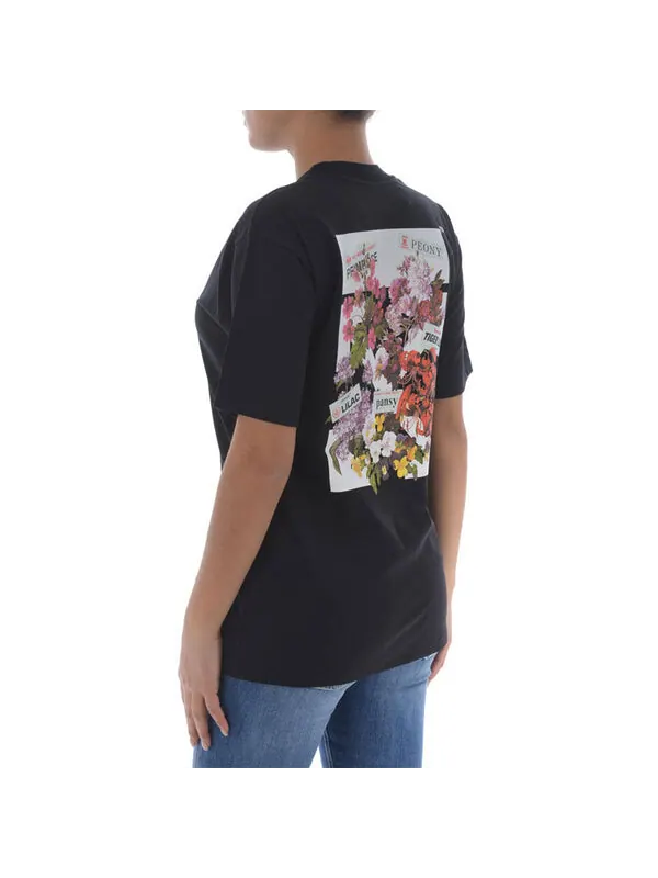 Футболка ss19 flower arrows sketch print short sleeve Off-White — изображение 4 из 4, черный