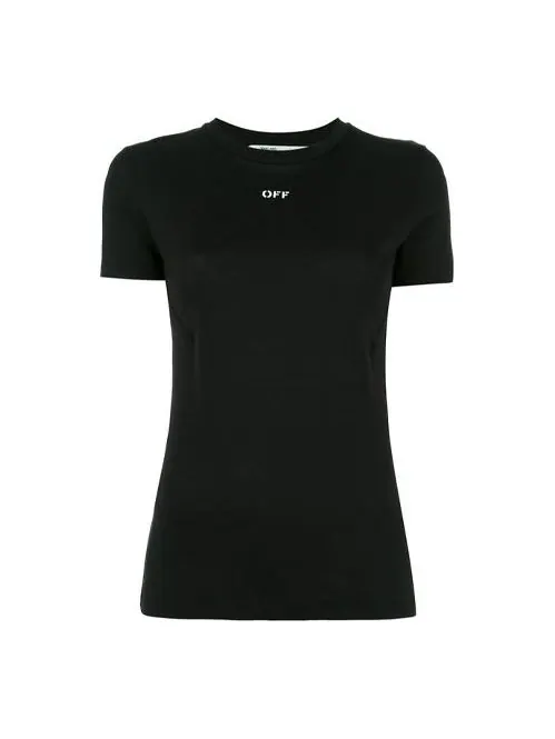 Футболка floral short sleeve letter logo Off-White — изображение 1 из 3, черный