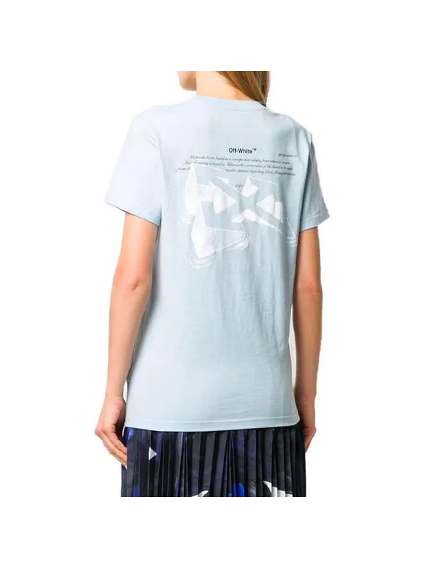 Футболка arrows sketch printed short sleeve Off-White — изображение 4 из 4, светлый синий