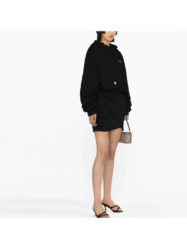 Толстовка logo-embroidered cotton hoodie 'black' Off-White — изображение 4 из 4, черный