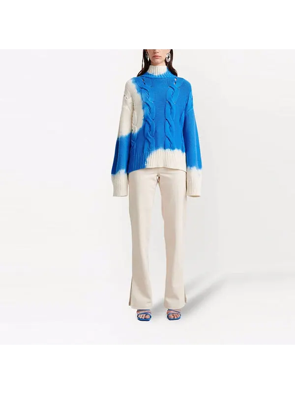 Свитер wool sweater 'blue white' Off-White — изображение 2 из 4, синий/белый