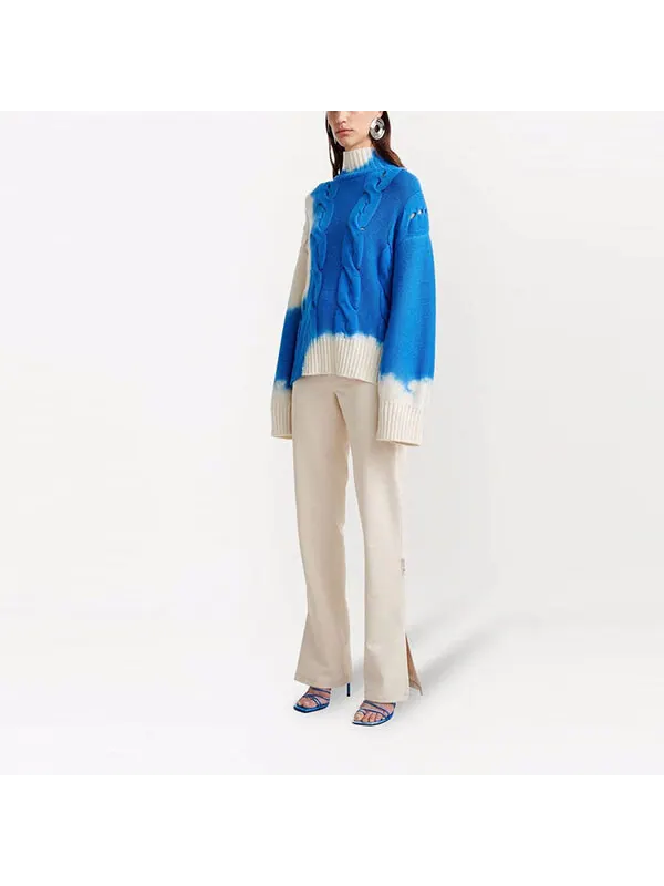 Свитер wool sweater 'blue white' Off-White — изображение 4 из 4, синий/белый