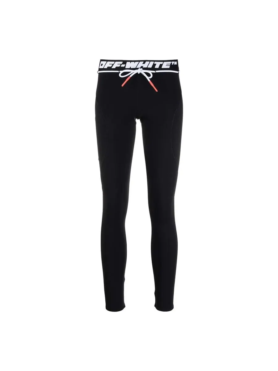 Леггинсы (WMNS) Off-White Casual Pants 'Black' — изображение 1 из 4, черный