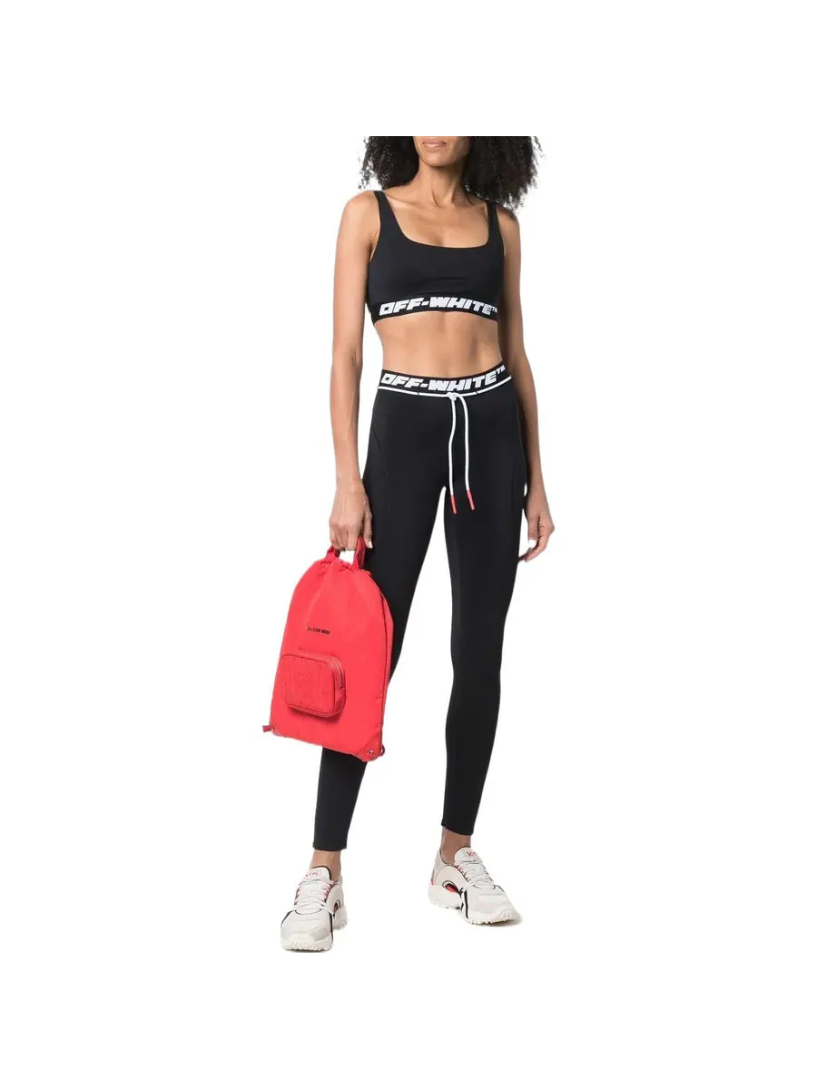 Леггинсы (WMNS) Off-White Casual Pants 'Black' — изображение 2 из 4, черный
