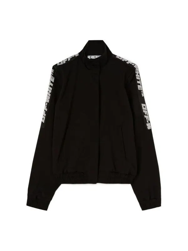 Свитер logo-tape track jacket 'black' Off-White — изображение 1 из 4, черный