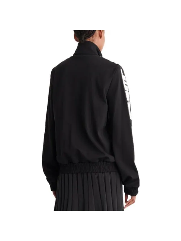 Свитер logo-tape track jacket 'black' Off-White — изображение 3 из 4, черный