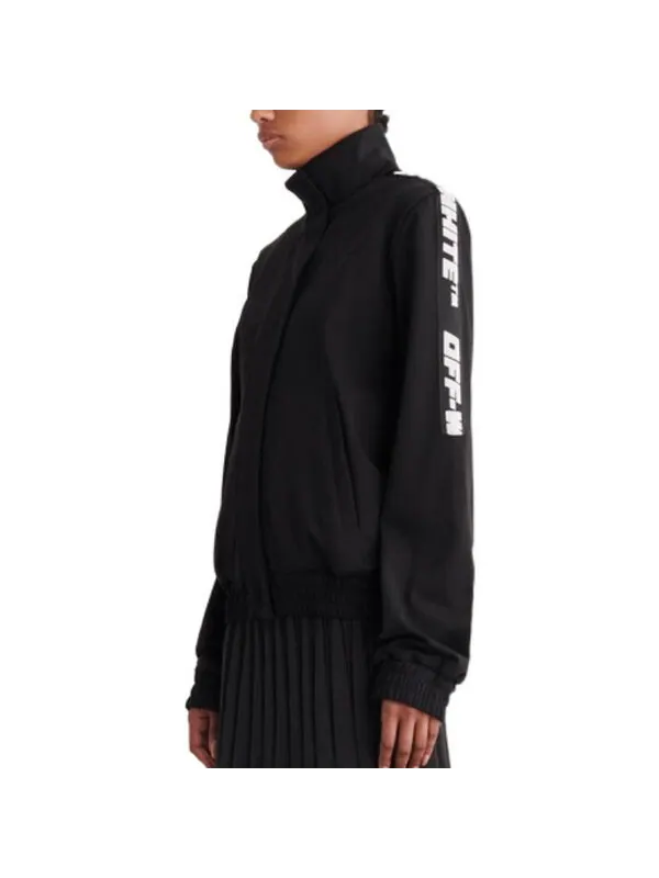 Свитер logo-tape track jacket 'black' Off-White — изображение 4 из 4, черный