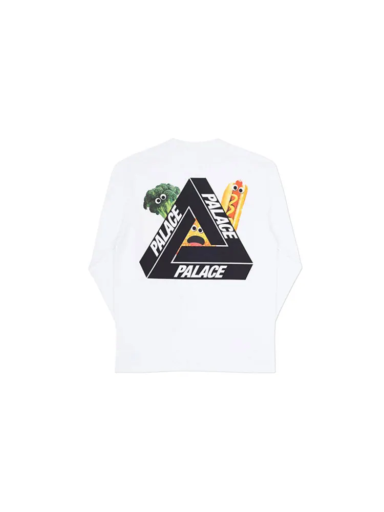 Футболка PALACE Printing Long Sleeves Unisex White — изображение 2 из 2, белый