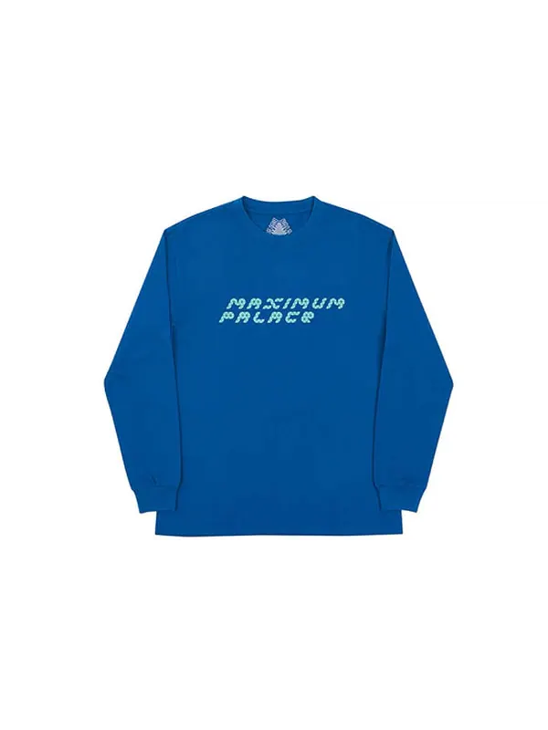 Футболка tri-flect long sleeve logo shirt 'blue' Palace — изображение 2 из 2, синий