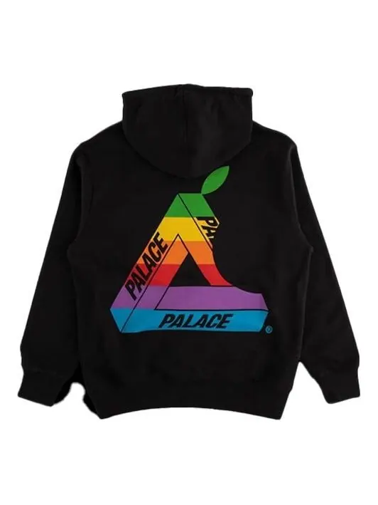 Толстовка ss19 jobsworth hood triangle logo pattern black Palace — изображение 1 из 4, черный