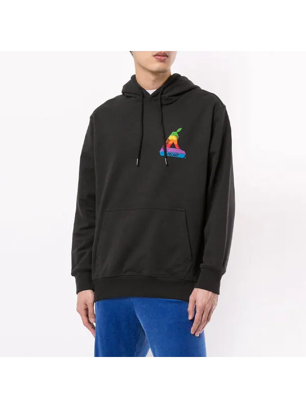 Толстовка ss19 jobsworth hood triangle logo pattern black Palace — изображение 4 из 4, черный
