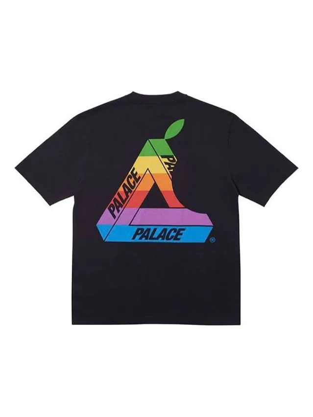 Футболка PALACE Jobsworth T-Shirt Creative Apple Printing Short Sleeve Unisex Black — изображение 1 из 5, черный