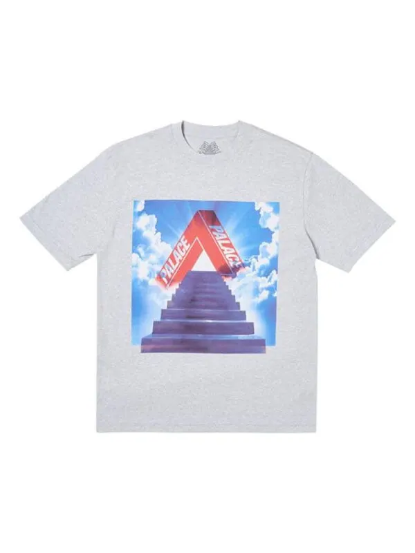Футболка PALACE Tri-Ternity T-Shirt Red Triangle Short Sleeve Unisex Gray — изображение 1 из 4, серый