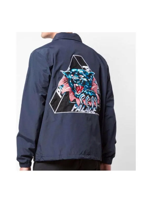 Куртка PALACE Pattern Logo lapel Jacket Unisex Navy Blue — изображение 1 из 1, голубой